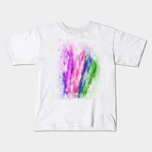 Abstract feathers Kids T-Shirt